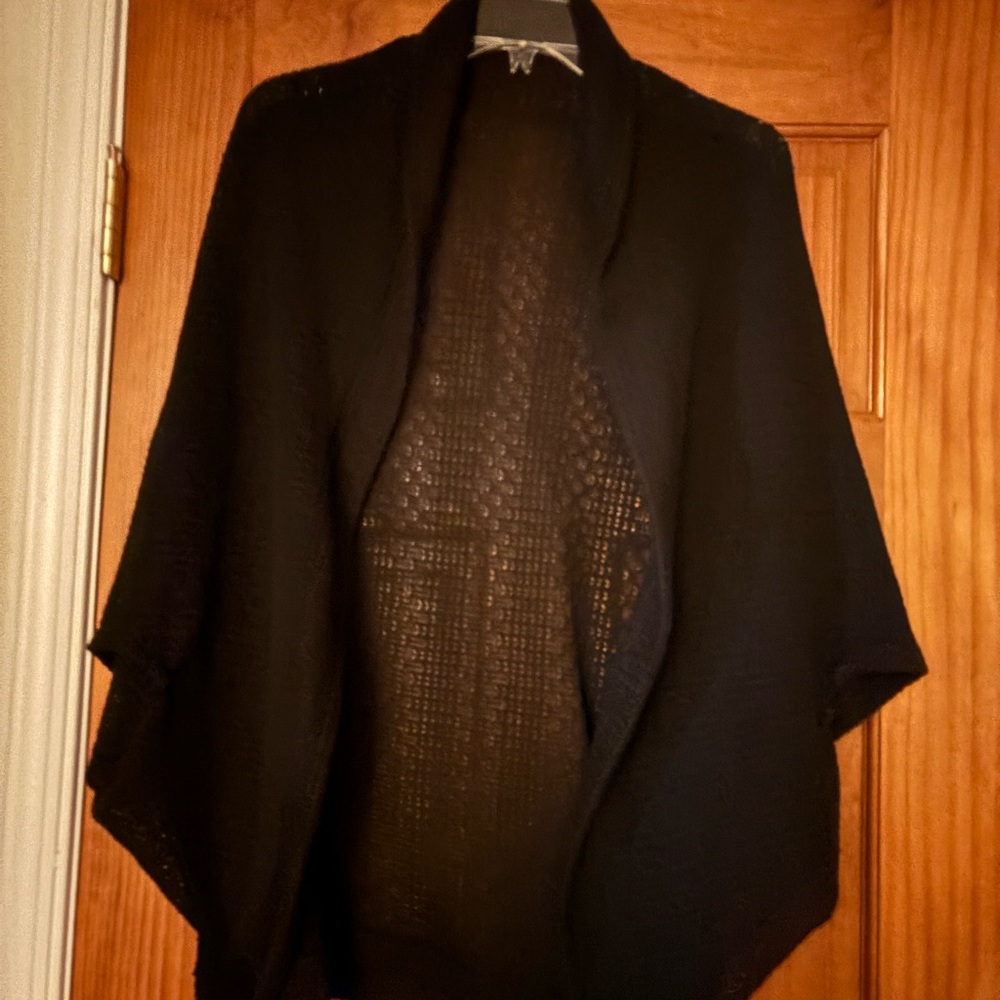 Elegant Black Women's Sweater/ poncho
